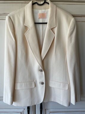 Pendleton Cream Single-Breasted Blazer Jacket